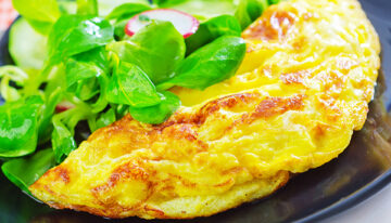 Cheesy Ham Omelette