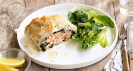 Salmon and Spinach Filo Parcels
