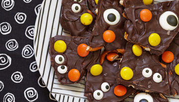 Leftover Halloween Goodies with Melted Chocolate