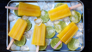 Mango and Lime Ice Blocks