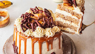 Banana Caramel Layer Cake