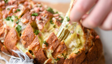 Garlic, Cheese and Bacon Sourdough