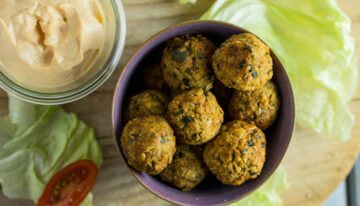 Oven Baked Falafel with Oats and Pumpkin Seeds