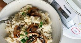 Rice Cooker Mushroom Risotto