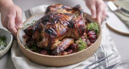 Balsamic Roast Chicken with Grapes