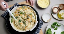 Oven Baked Pumpkin & Spinach Risotto