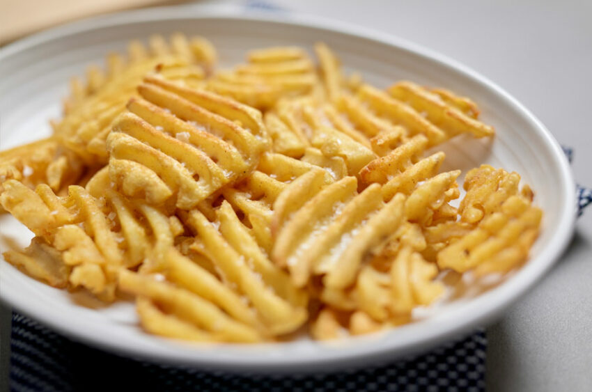 Air Fry Style Waffle Chips The Ideas Kitchen