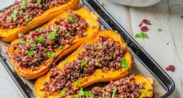 Rice and Lentil Stuffed Butternut Pumpkin