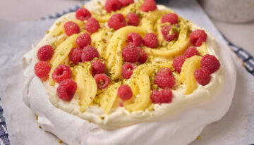 Pavlova with Mango & Raspberries