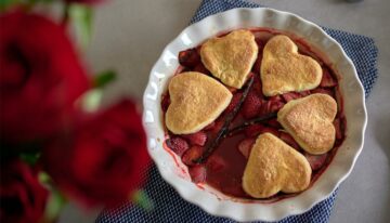 Strawberry Cobbler with Scones