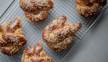 Sesame and Salt Pretzels