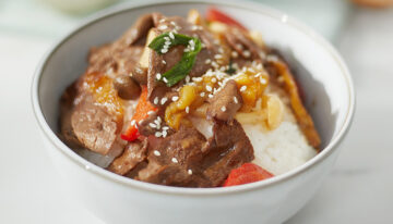 Beef Mushroom Donburi