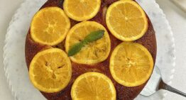 Upside Down Orange and Walnut Cake