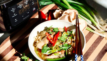 Rice Cooker Dumpling Noodle Soup