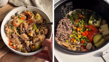 One Pot Tomato Beef Rice